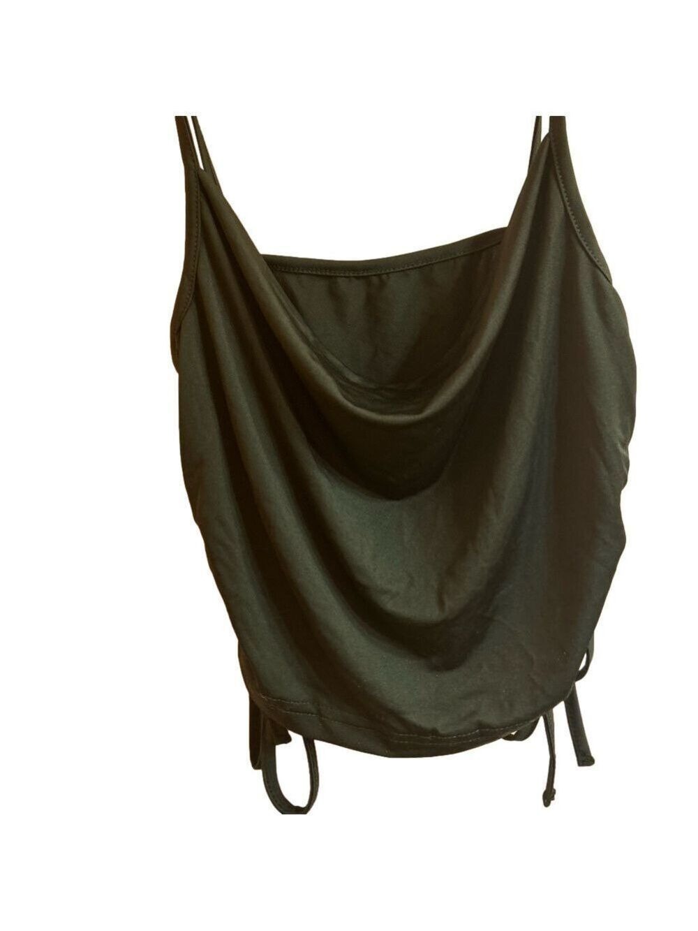 NWOT forest green crop top
